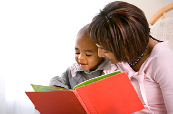 mother son reading child infant toddler new reader